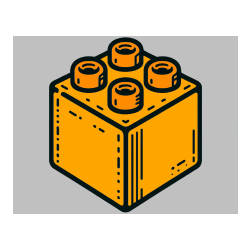 Pobarvana pobarvanka - Pobarvanka LEGO kocke