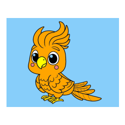 POBARVANA POBARVANKA - Pobarvanka ljubke papige