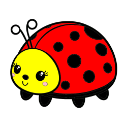 Pobarvana pobarvanka - Pobarvanka ljubke pikapolonice