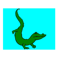 POBARVANA POBARVANKA - Pobarvanka majhnega krokodila