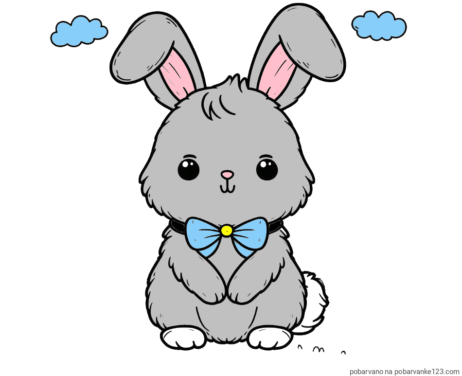 POBARVANA POBARVANKA - Pobarvanka prikupnega zajčka