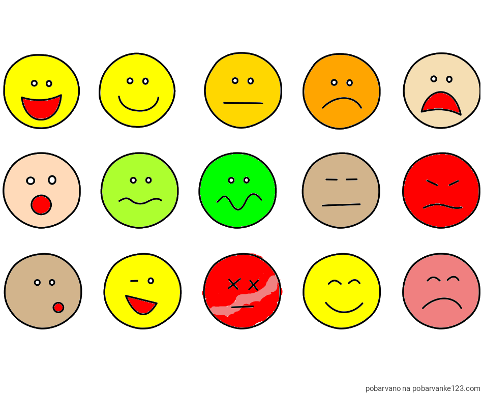 POBARVANA POBARVANKA - Pobarvanka smeškov