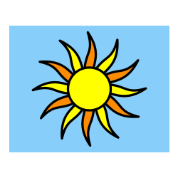 Pobarvana pobarvanka - Pobarvanka sončka