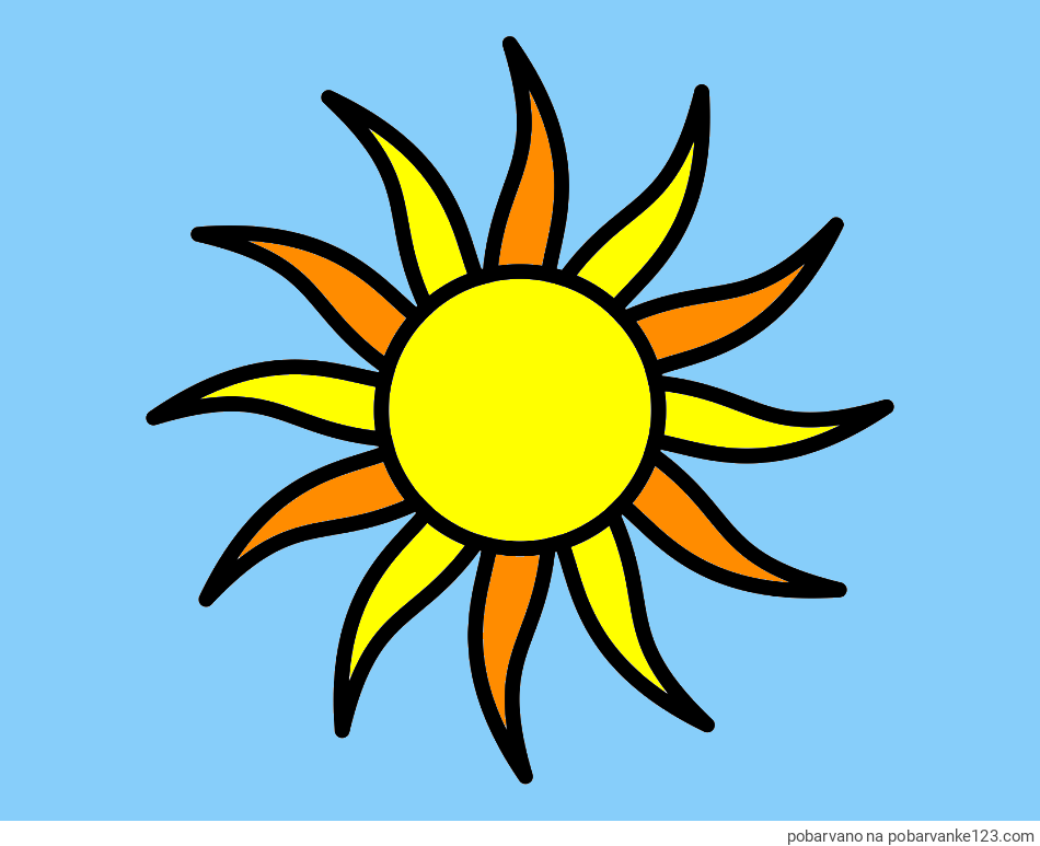 POBARVANA POBARVANKA - Pobarvanka sončka