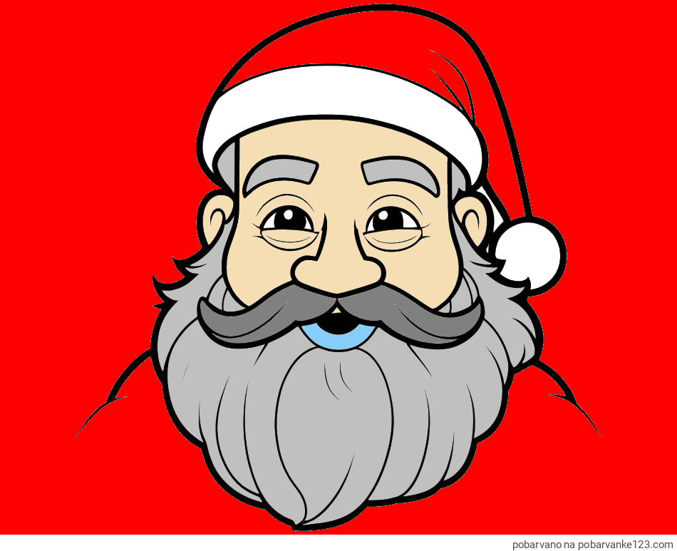 POBARVANA POBARVANKA - Pobarvanka utrujenega Božička