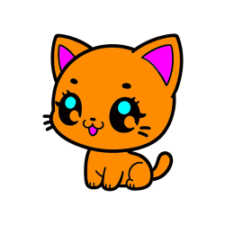 POBARVANA POBARVANKA - Pobarvnaka ljubke muce v anime slogu