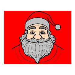 Pobarvana pobarvanka - Preprosta otroška pobarvanka simpatičnega Božička