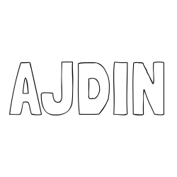 Online izdelana pobarvanka - Pobarvanka imena AJDIN