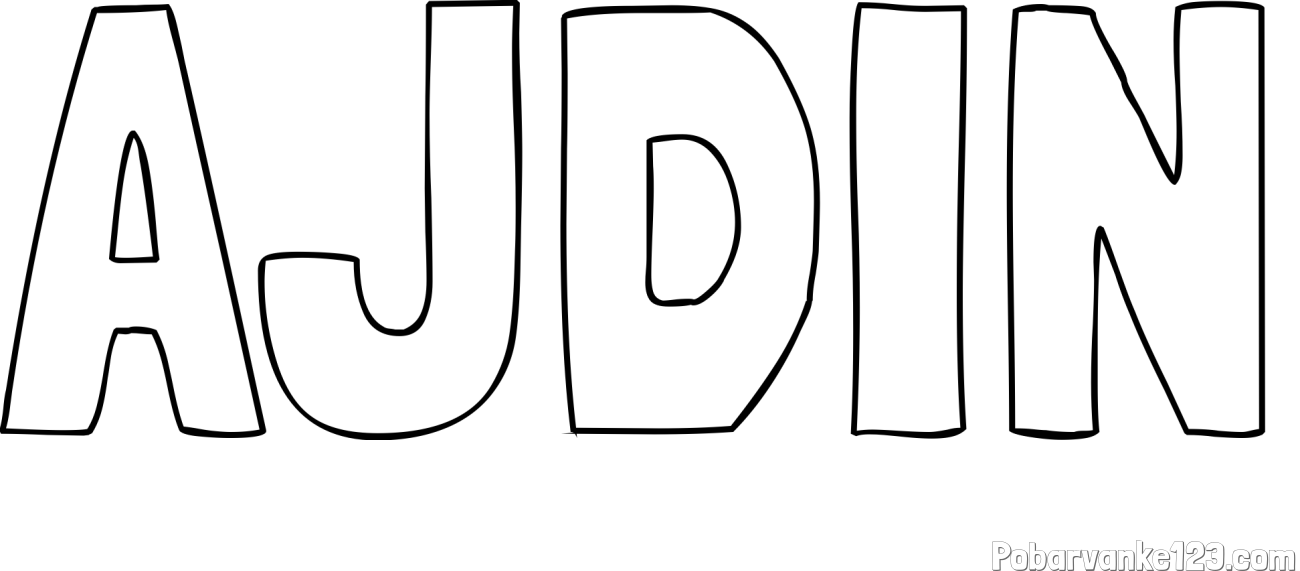 Pobarvanka imena AJDIN