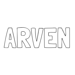 Online izdelana pobarvanka - Pobarvanka imena ARVEN