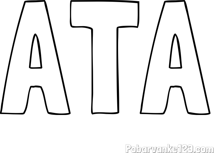 Pobarvanka imena ATA