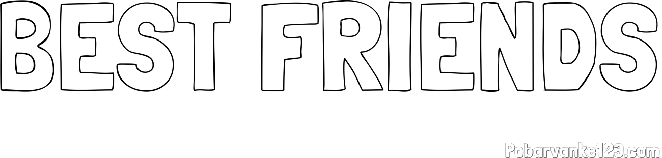 Pobarvanka imena BEST FRIENDS