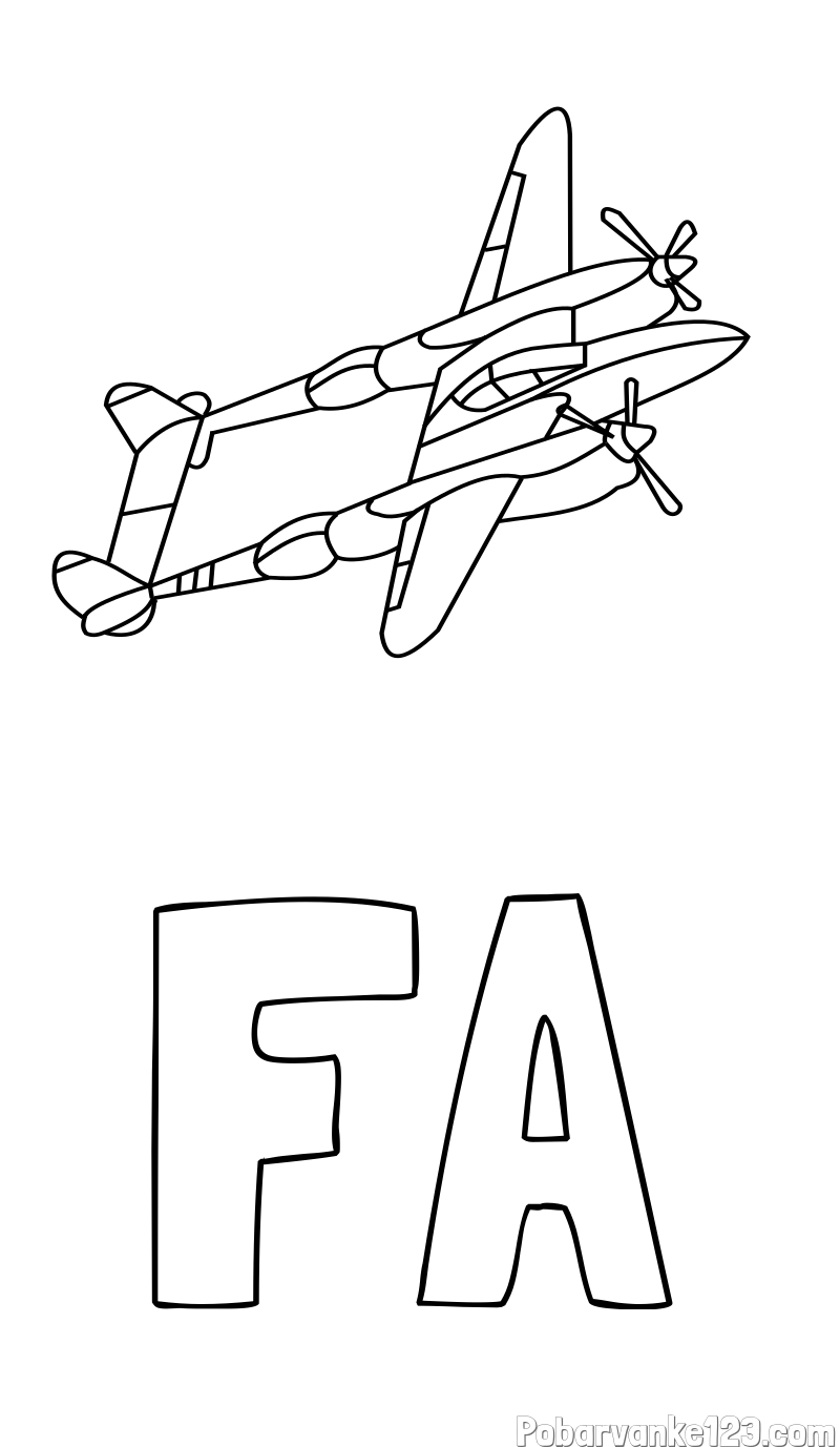 Pobarvanka imena FA in pobarvanka bojnega letala