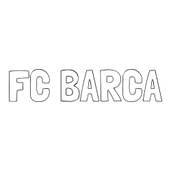 Online izdelana pobarvanka - Pobarvanka imena FC BARCA