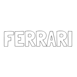 Online izdelana pobarvanka - Pobarvanka imena FERRARI