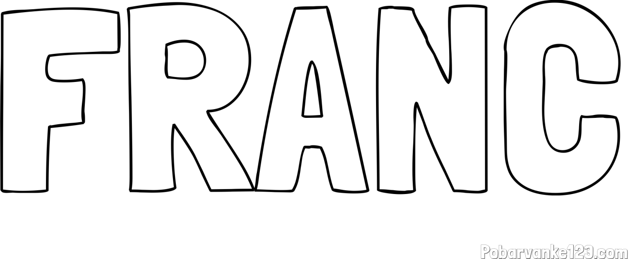 Pobarvanka imena FRANC