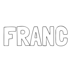 Online izdelana pobarvanka - Pobarvanka imena FRANC