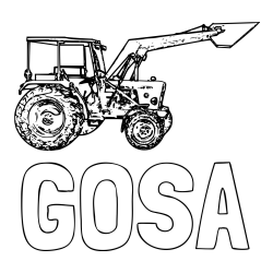 Online izdelana pobarvanka - Pobarvanka imena GOŠA in pobarvanka starega traktorja