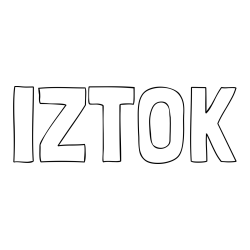 Online izdelana pobarvanka - Pobarvanka imena IZTOK