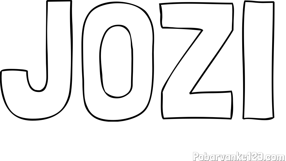 Pobarvanka imena JOŽI