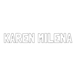 Online izdelana pobarvanka - Pobarvanka imena KAREN MILENA