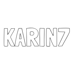 Online izdelana pobarvanka - Pobarvanka imena KARIN7