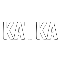 Online izdelana pobarvanka - Pobarvanka imena KATKA