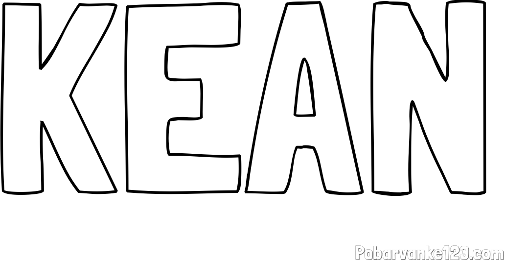 Pobarvanka imena KEAN