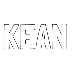 Online izdelana pobarvanka - Pobarvanka imena KEAN