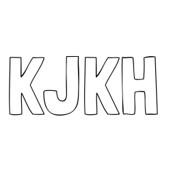Online izdelana pobarvanka - Pobarvanka imena KJKH