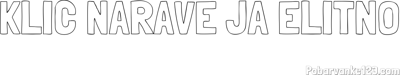 Pobarvanka imena KLIC NARAVE JA ELITNO