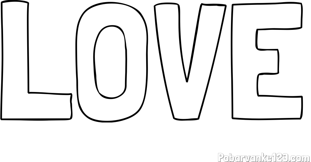 Pobarvanka imena LOVE