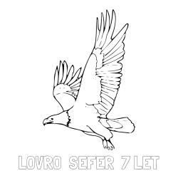 Online izdelana pobarvanka - Pobarvanka imena LOVRO  ŠEFER  7 LET in pobarvanka orla v letu