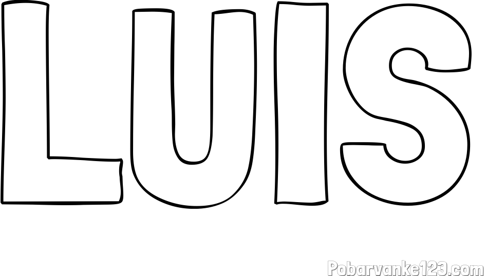 Pobarvanka imena LUIS