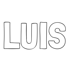 Online izdelana pobarvanka - Pobarvanka imena LUIS