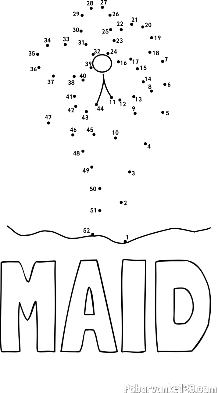 Pobarvanka imena MAID in Črtna pobarvanka cvetlice