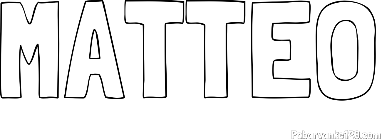Pobarvanka imena MATTEO