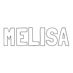 Online izdelana pobarvanka - Pobarvanka imena MELISA