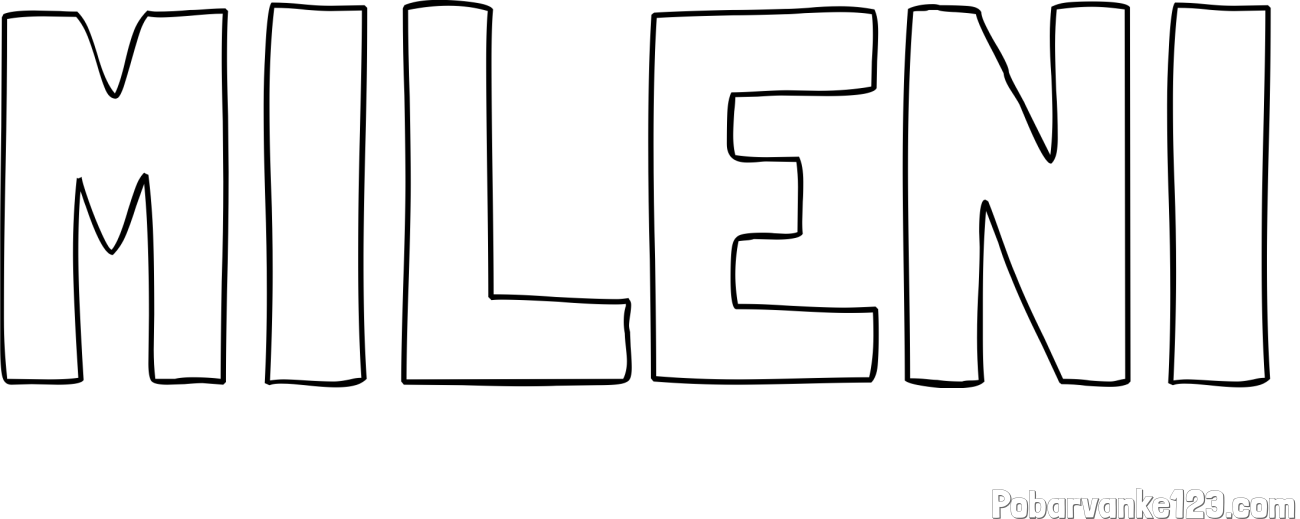 Pobarvanka imena MILENI
