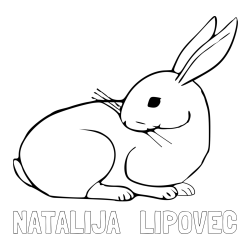 Online izdelana pobarvanka - Pobarvanka imena NATALIJA   LIPOVEC in pobarvanka zajčka, ki je nekaj opazil
