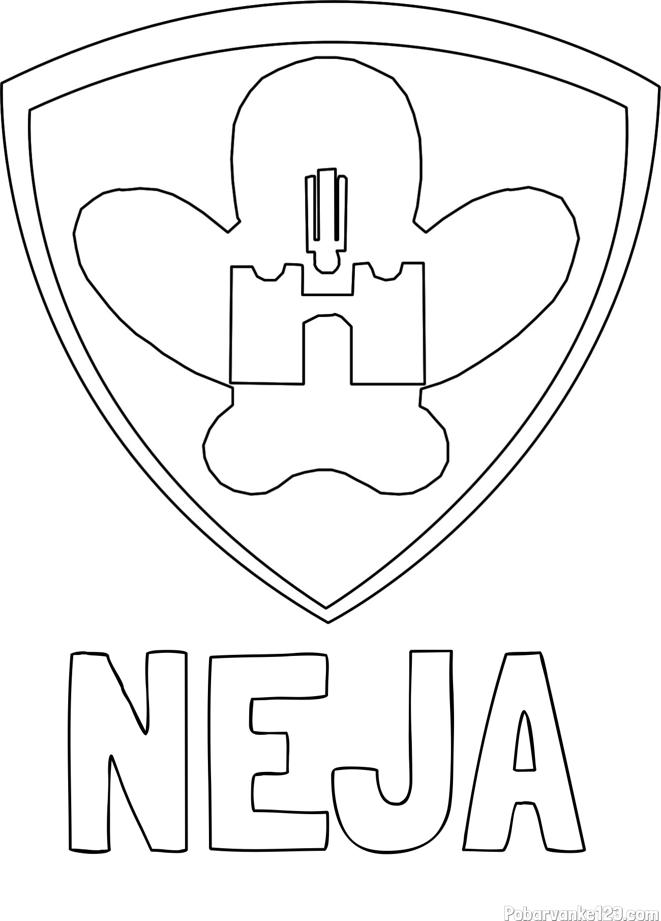 Pobarvanka imena NEJA in pobarvanka NK Maribor (grb)