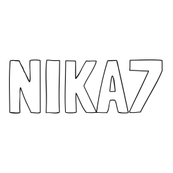 Online izdelana pobarvanka - Pobarvanka imena NIKA7