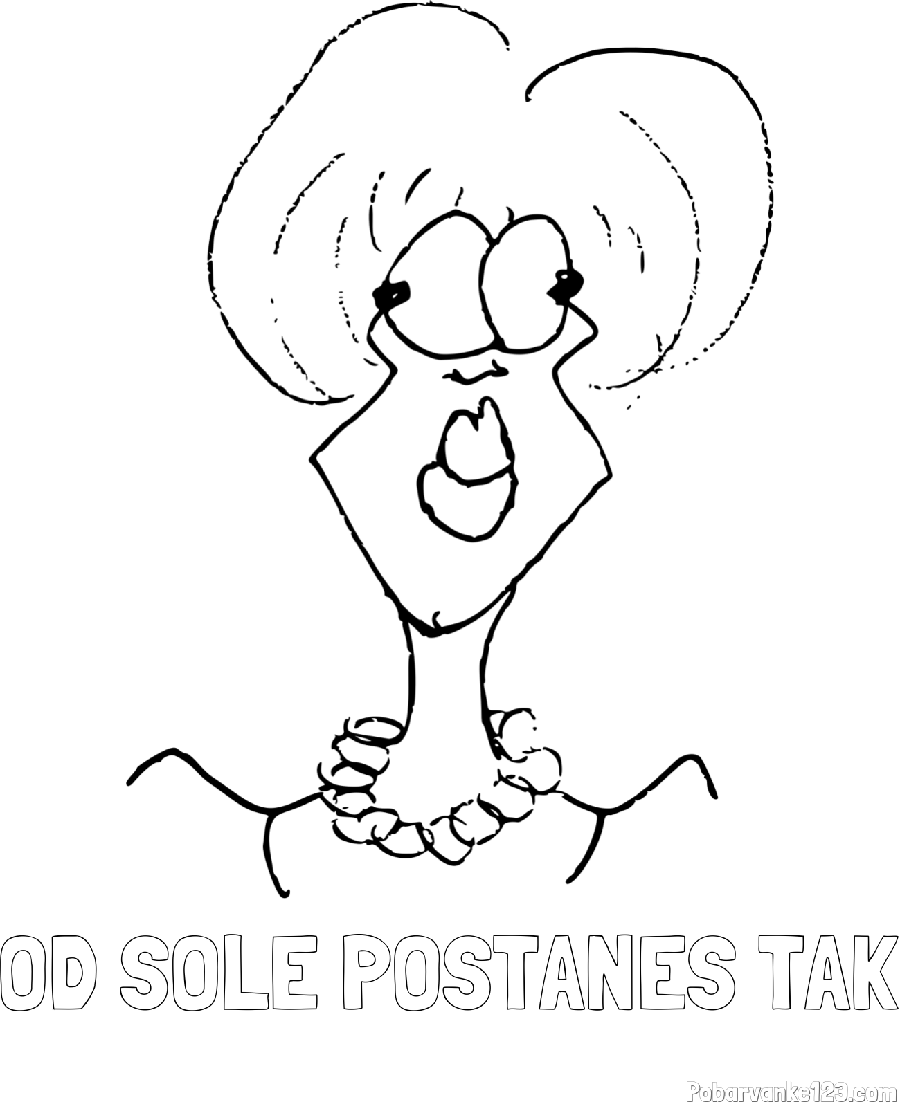 Pobarvanka imena OD SOLE POSTANES TAK in pobarvanka ženske z velikimi ustnicami