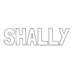 Online izdelana pobarvanka - Pobarvanka imena SHALLY