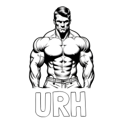 Online izdelana pobarvanka - Pobarvanka imena URH in pobarvanka bodybuilder-ja