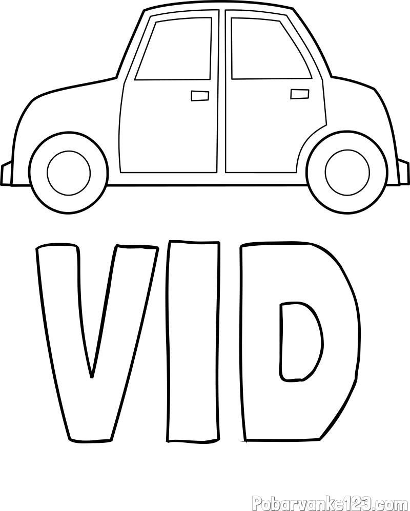 Pobarvanka imena VID in pobarvanka avta