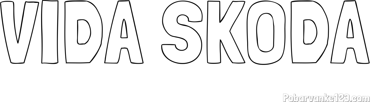 Pobarvanka imena VIDA ŠKODA
