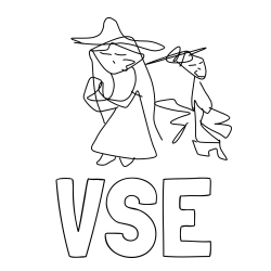 Online izdelana pobarvanka - Pobarvanka imena VSE in lupčkanje