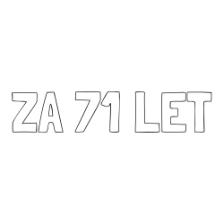 Online izdelana pobarvanka - Pobarvanka imena ZA 71 LET