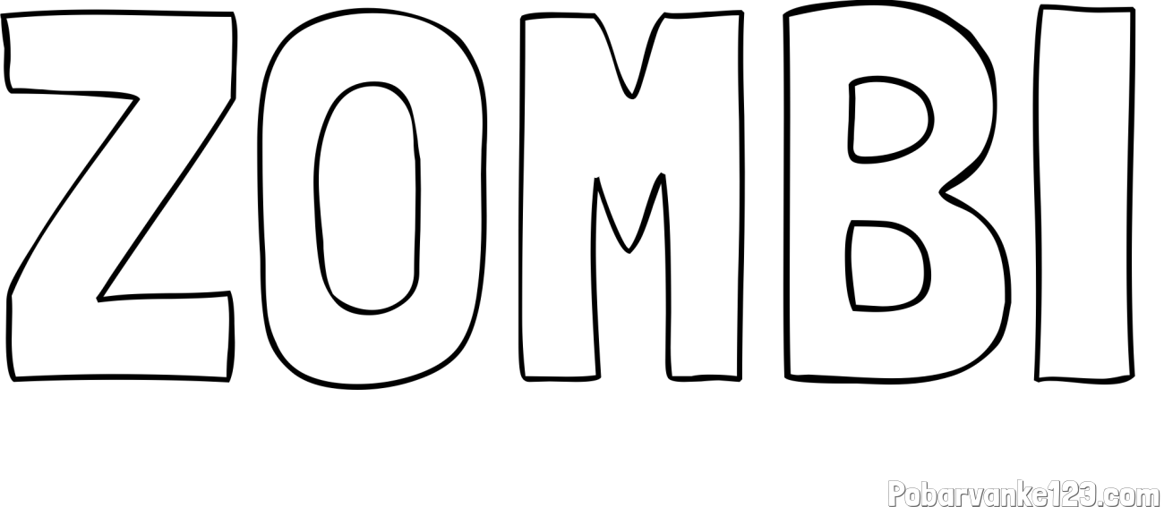 Pobarvanka imena ZOMBI